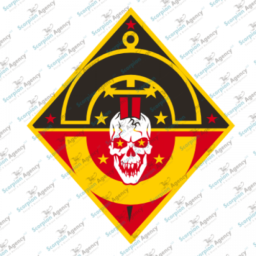 Skull Diamond Rockers Crest Logo